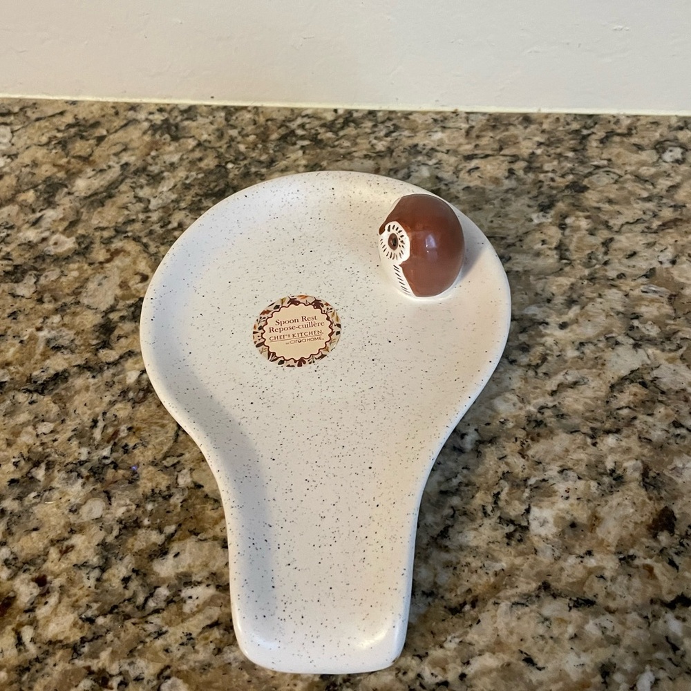 Spoon Rest with Little Brown Owl